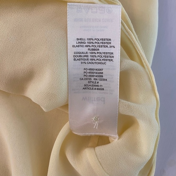NWT Aritzia Wilfred Butter Yellow Button-Up Tuxedo Chiffon Fiji Blouse - Picture 13 of 13